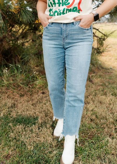 Light Wash Straight Crop Vervet Denim