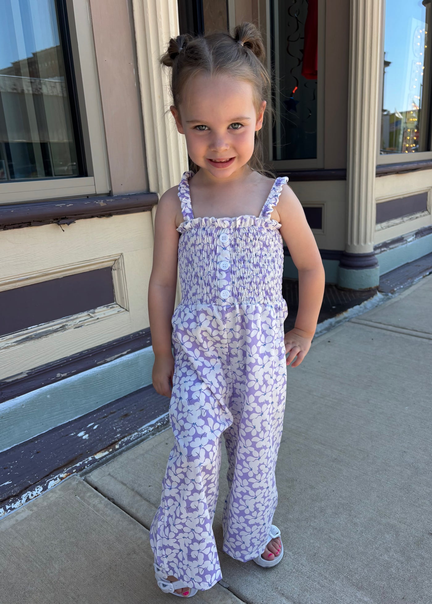 Purple Smocked Romper- KIDS