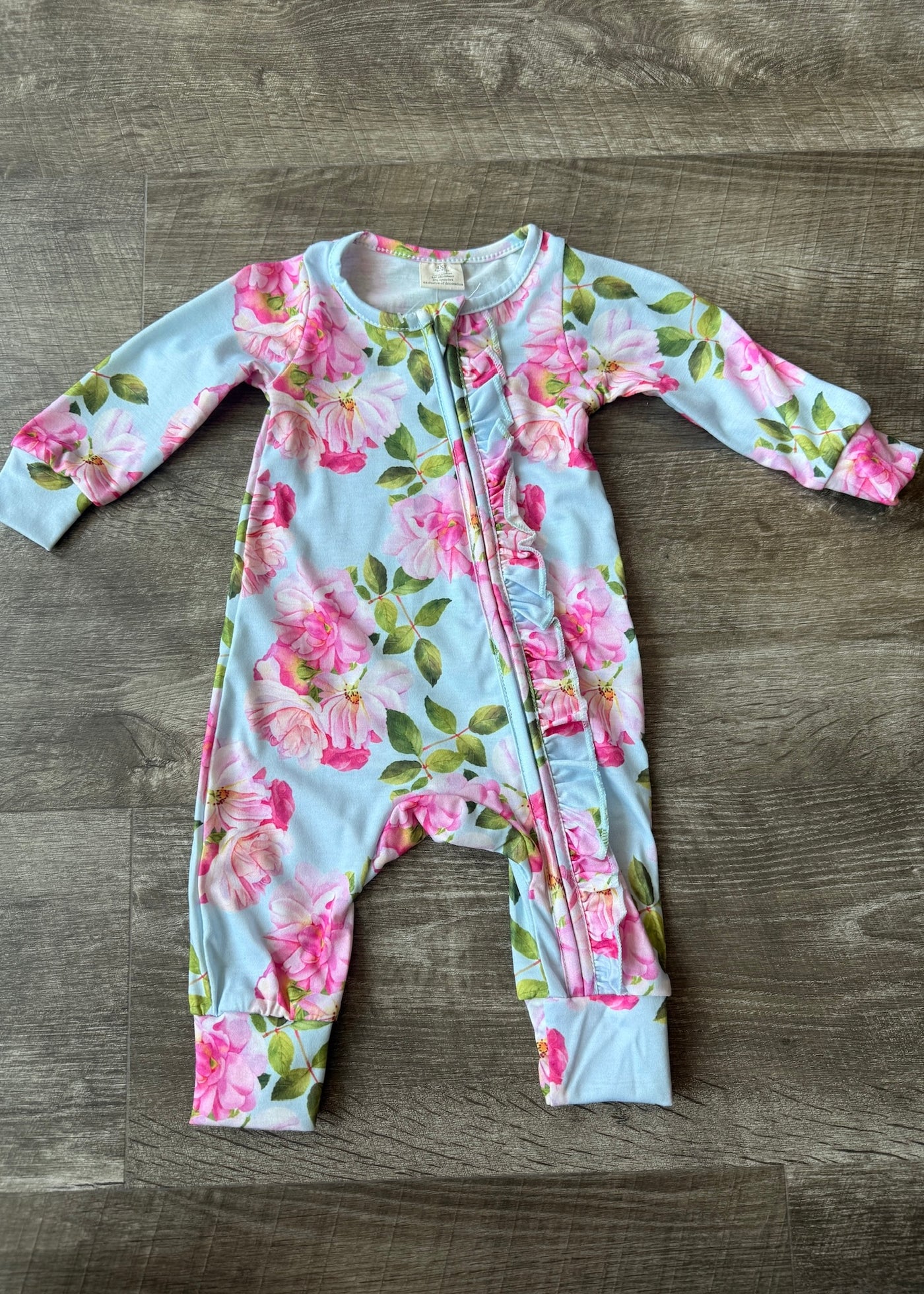 Blue Floral Print Sleeper- KIDS