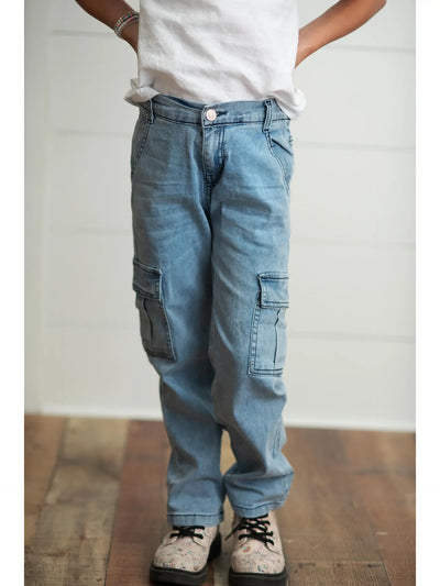 Denim Cargo Pants- KIDS