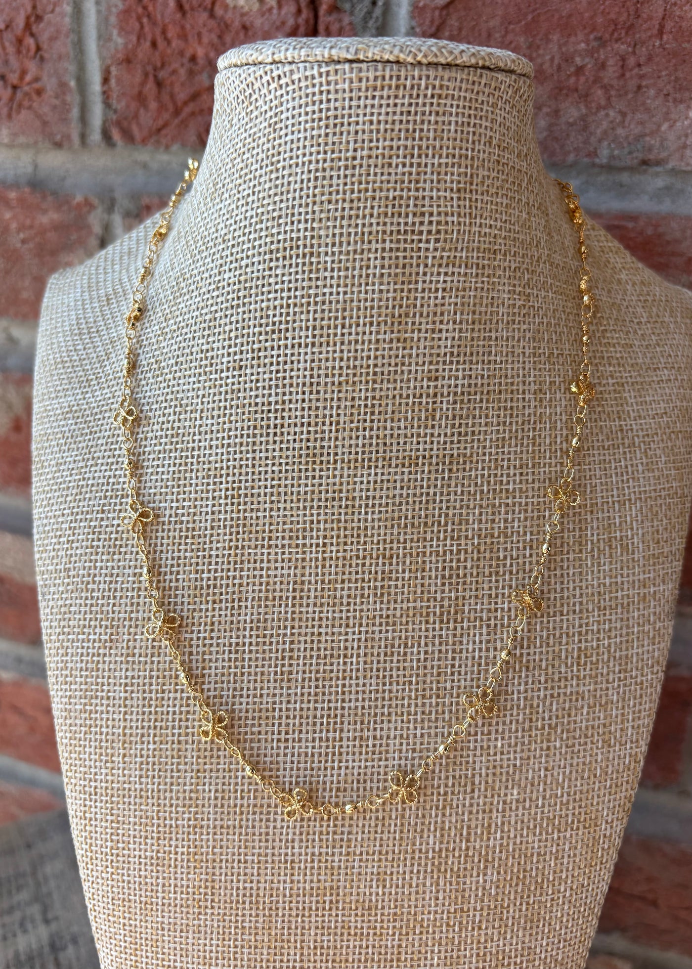 Gold Clover Chain Necklace