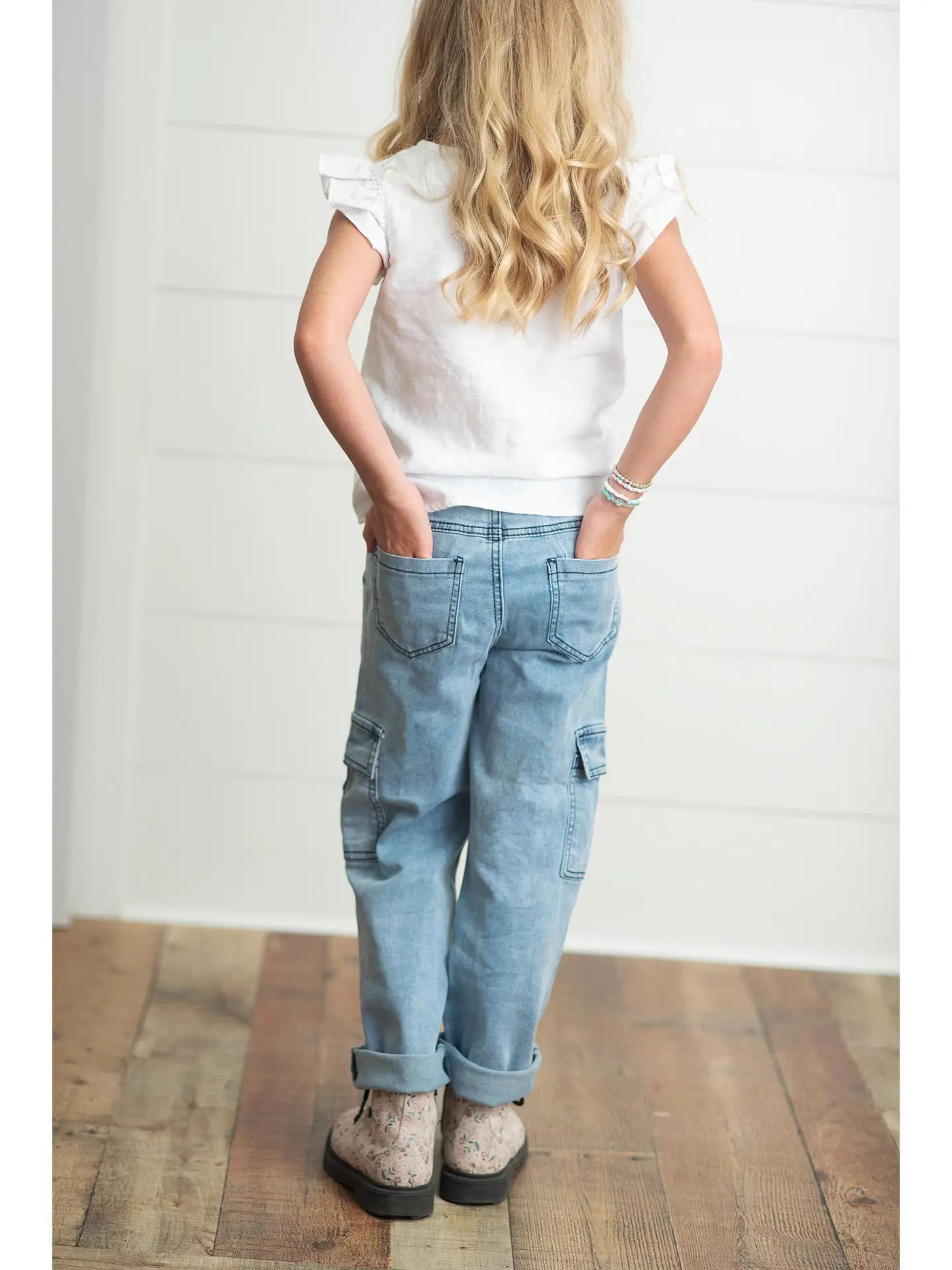 Denim Cargo Pants- KIDS