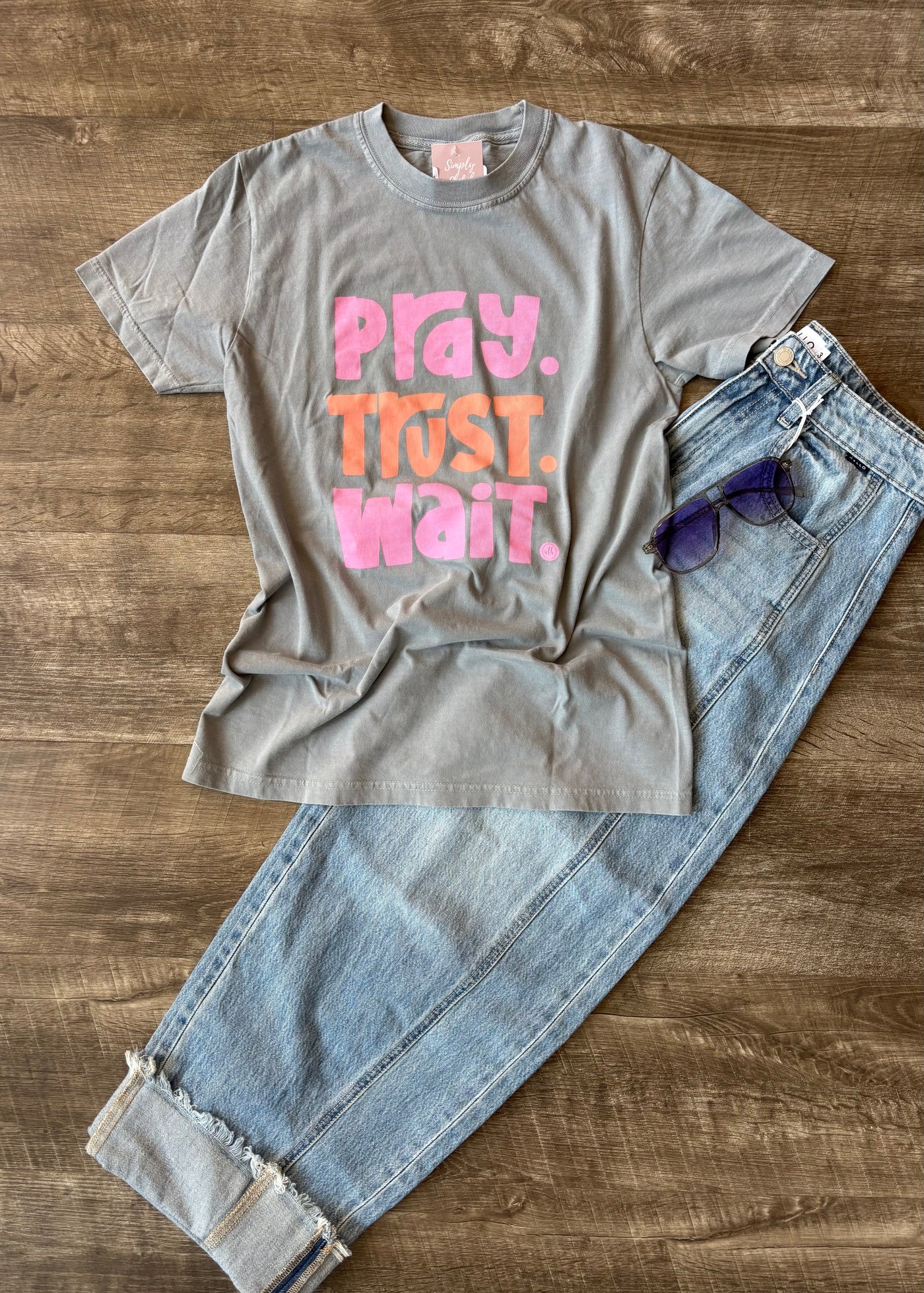 Pray Trust Wait Graphic