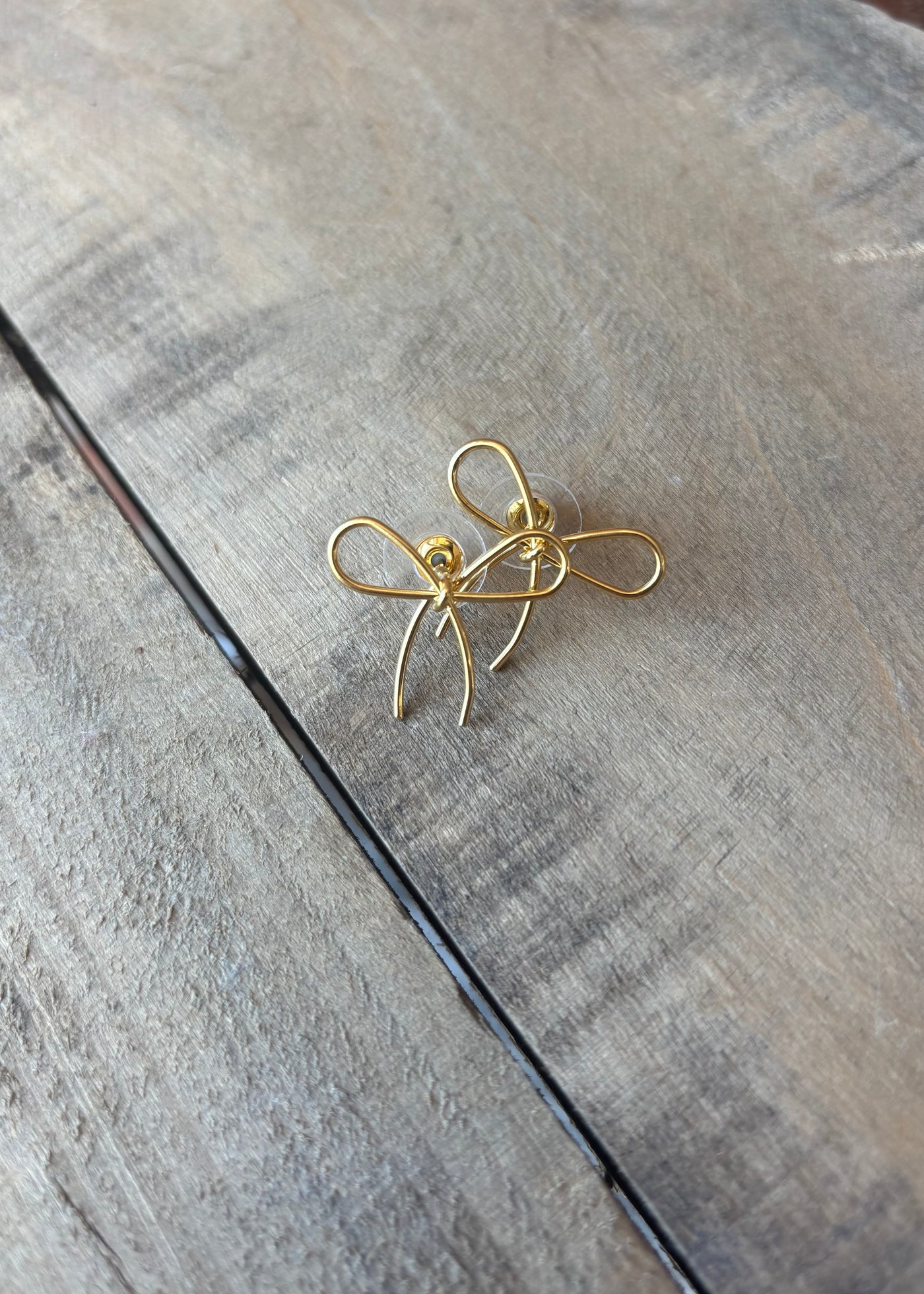 Gold Knot Stud Earrings