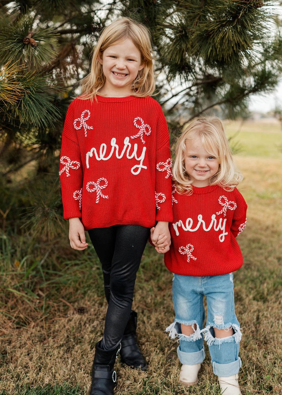 Red Merry Sweater- KIDS
