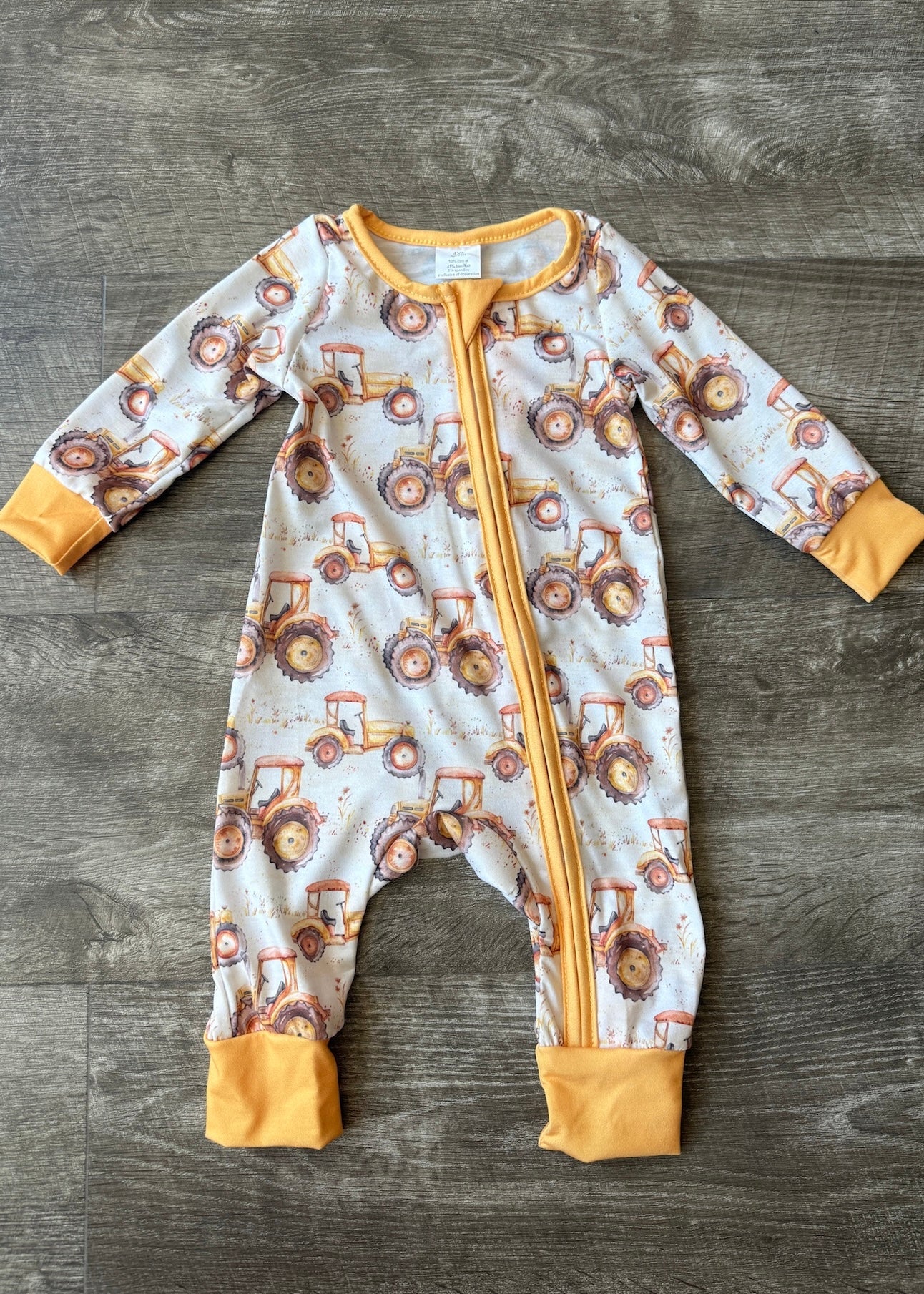 Yellow Tractor Print Sleeper- KIDS
