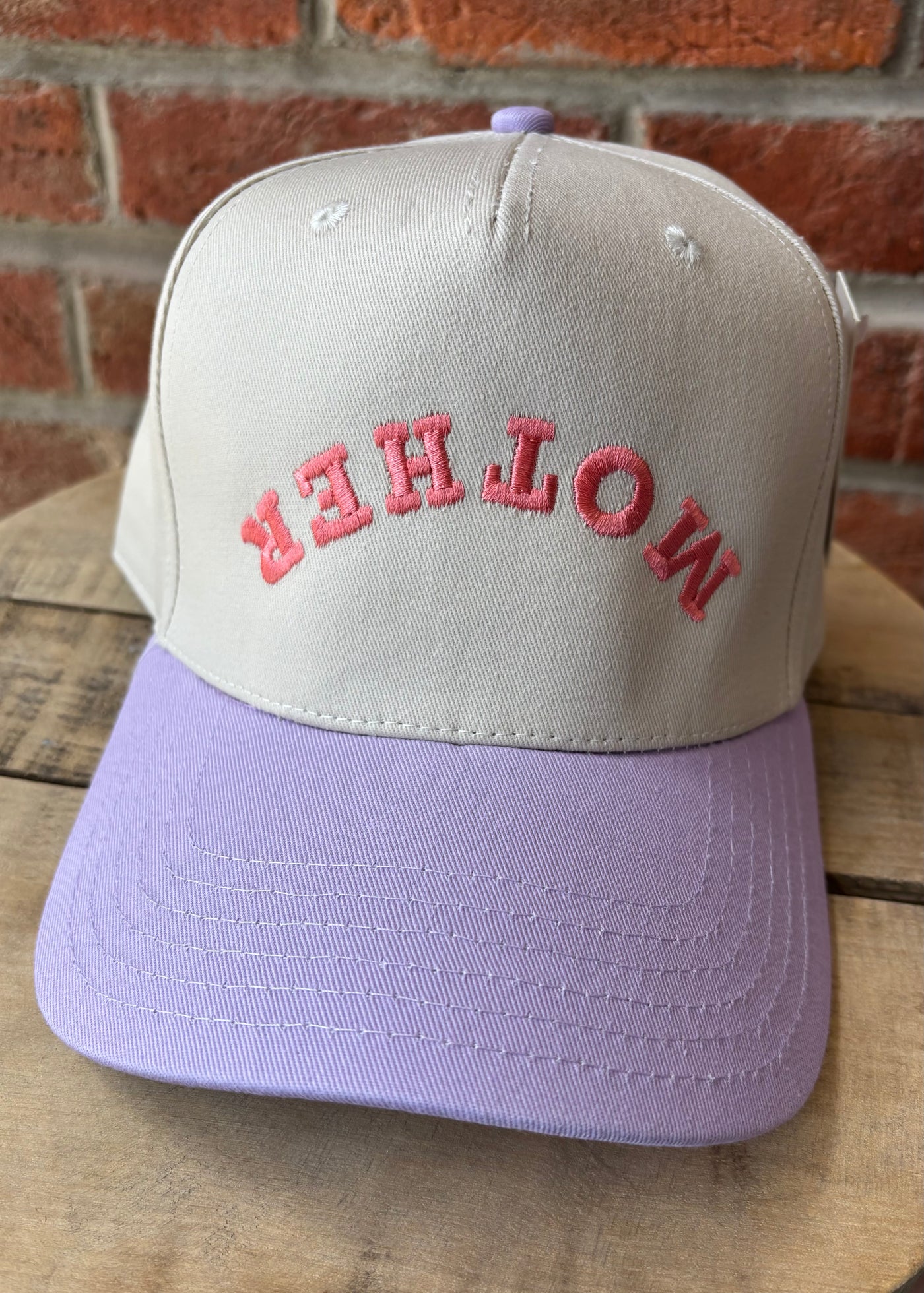 Mother Upside Down Hat- Purple/Tan
