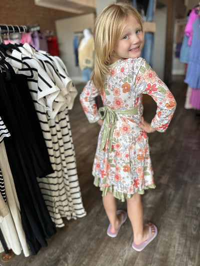 Sage & Rust Dress- KIDS