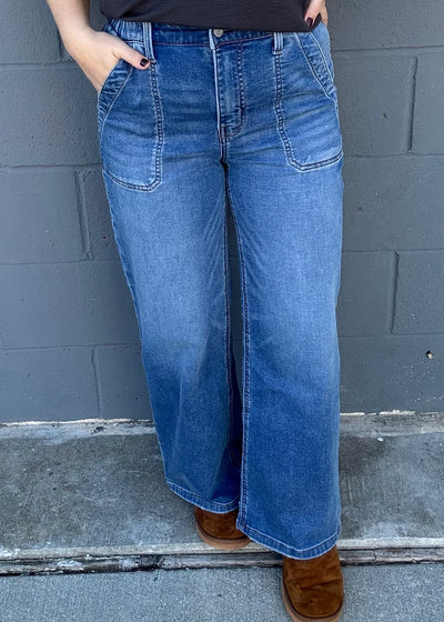 Vervet Medium Wash Wide Leg Denim