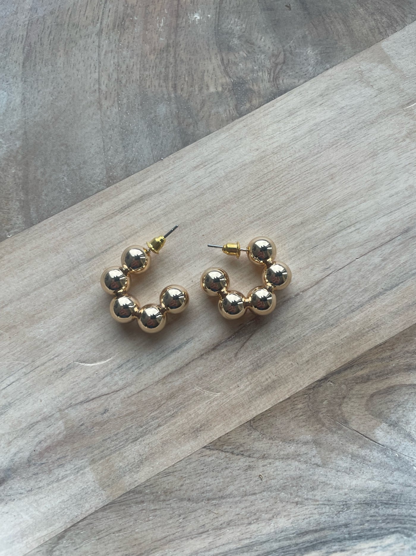 Small Gold Bubble Hoops