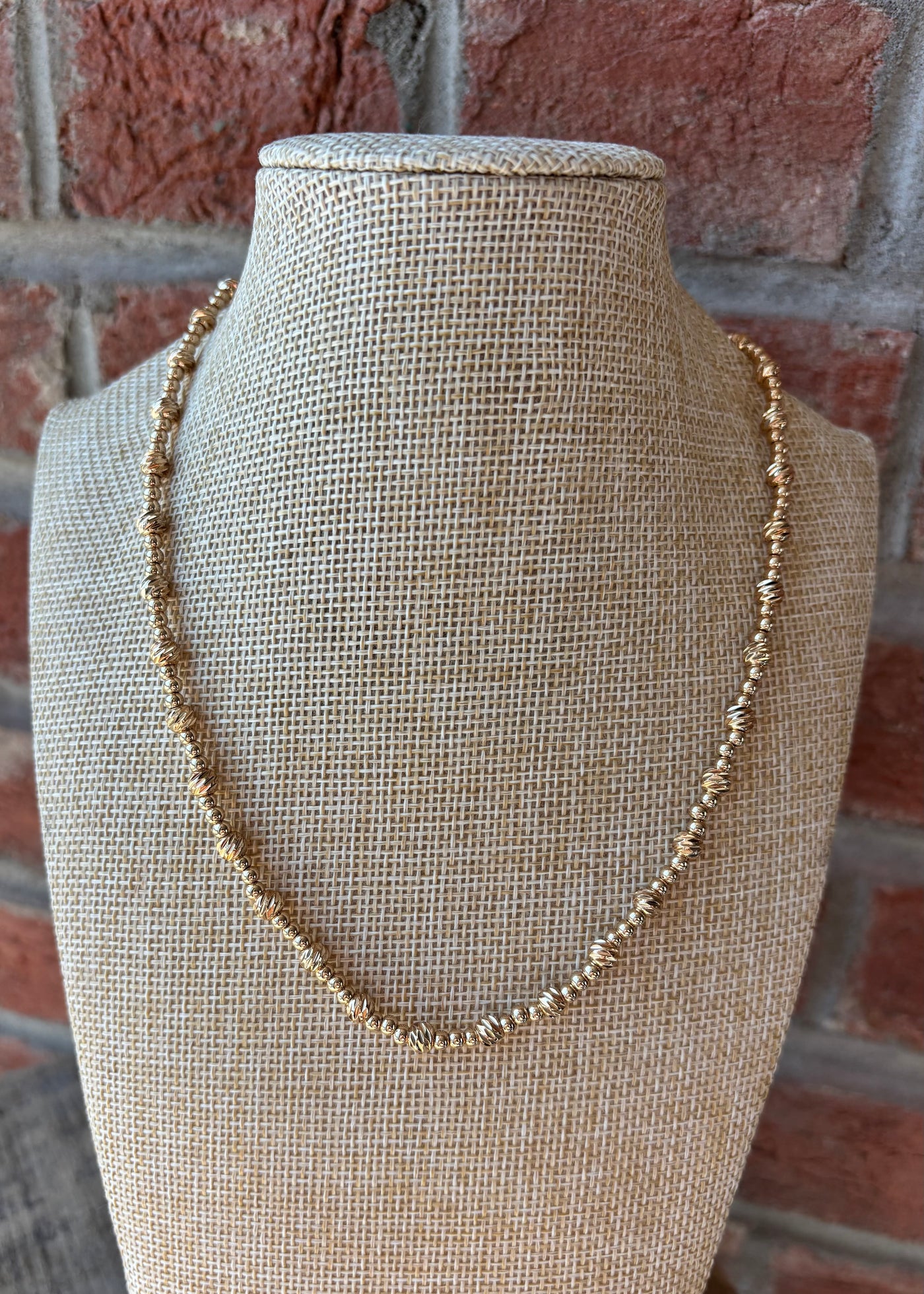 Textured Necklace Set- Gold
