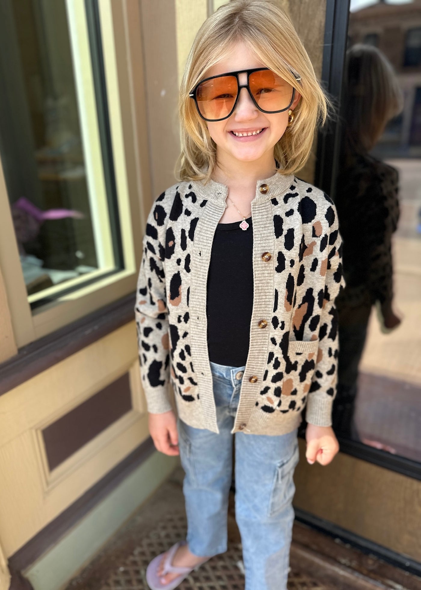 Leopard Print Cardi- KIDS