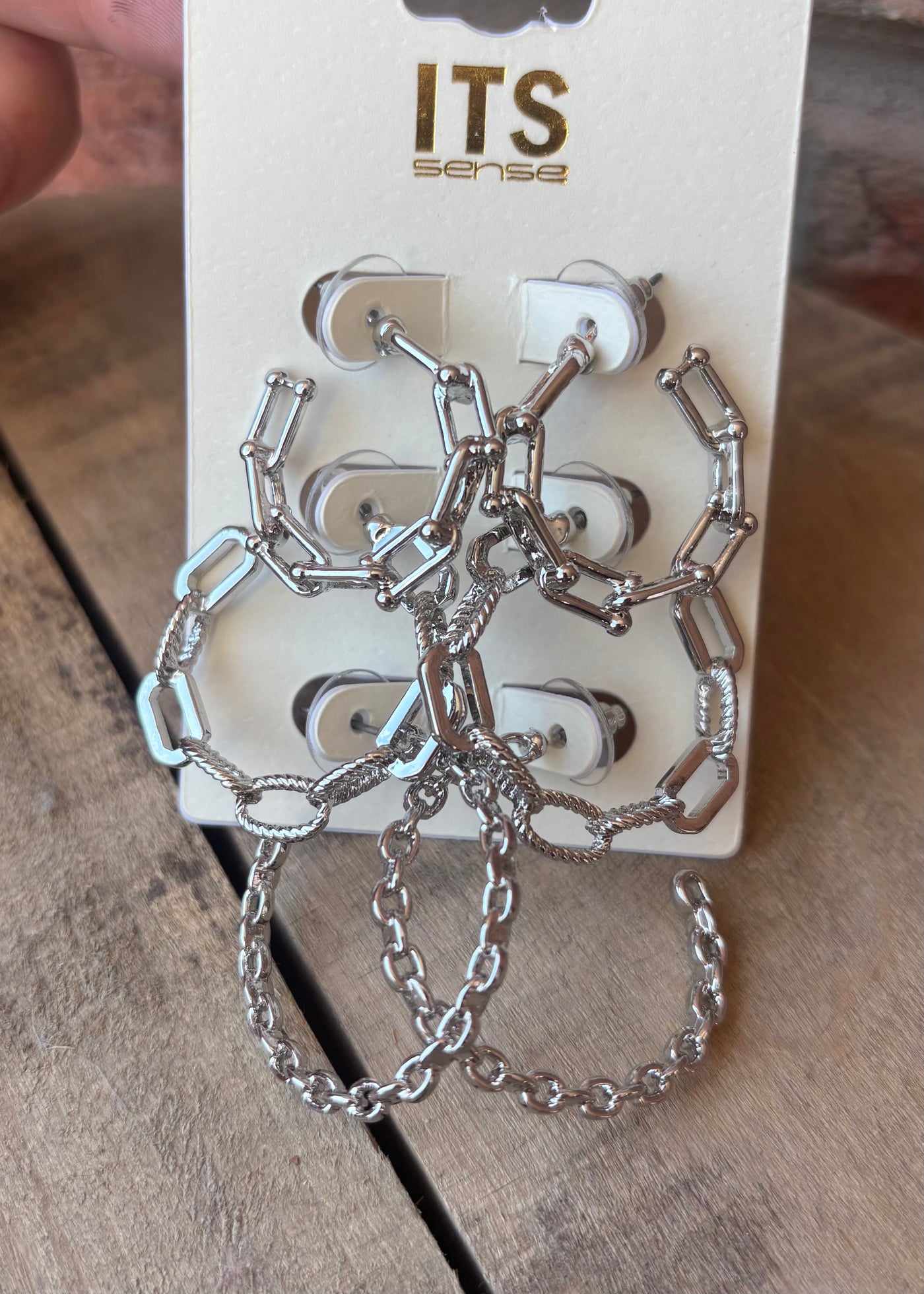 3 Set Hoops- Silver