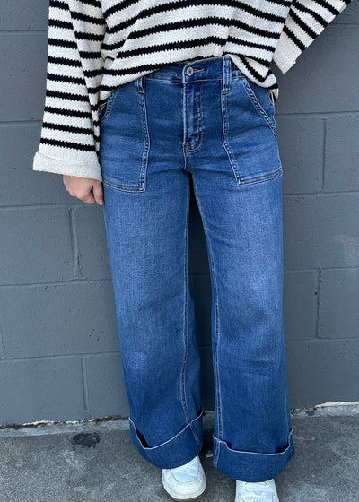 Made Me Realize Vervet Wide Leg Denim