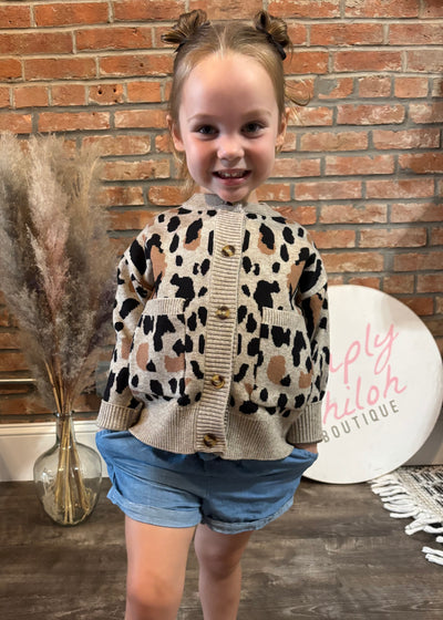 Leopard Print Cardi- KIDS