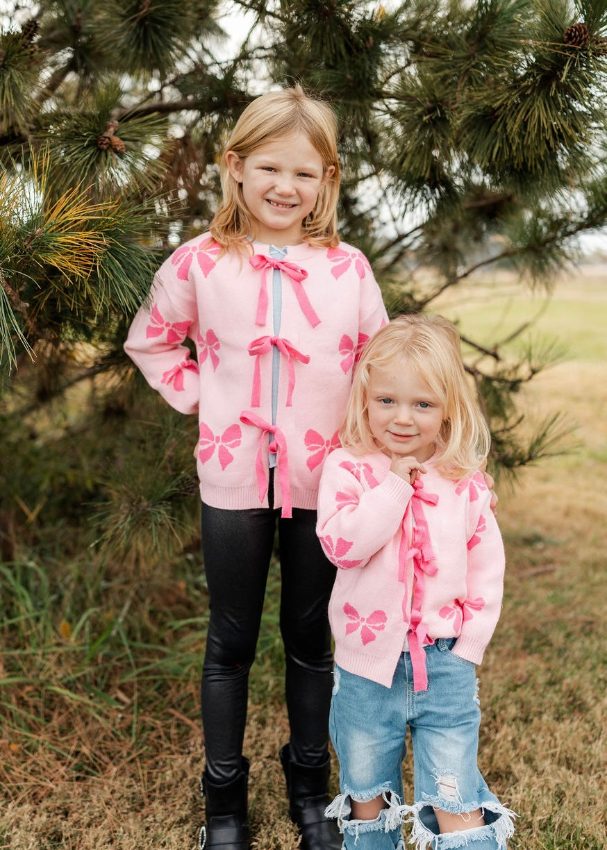 Pink Bow Cardigan- KIDS