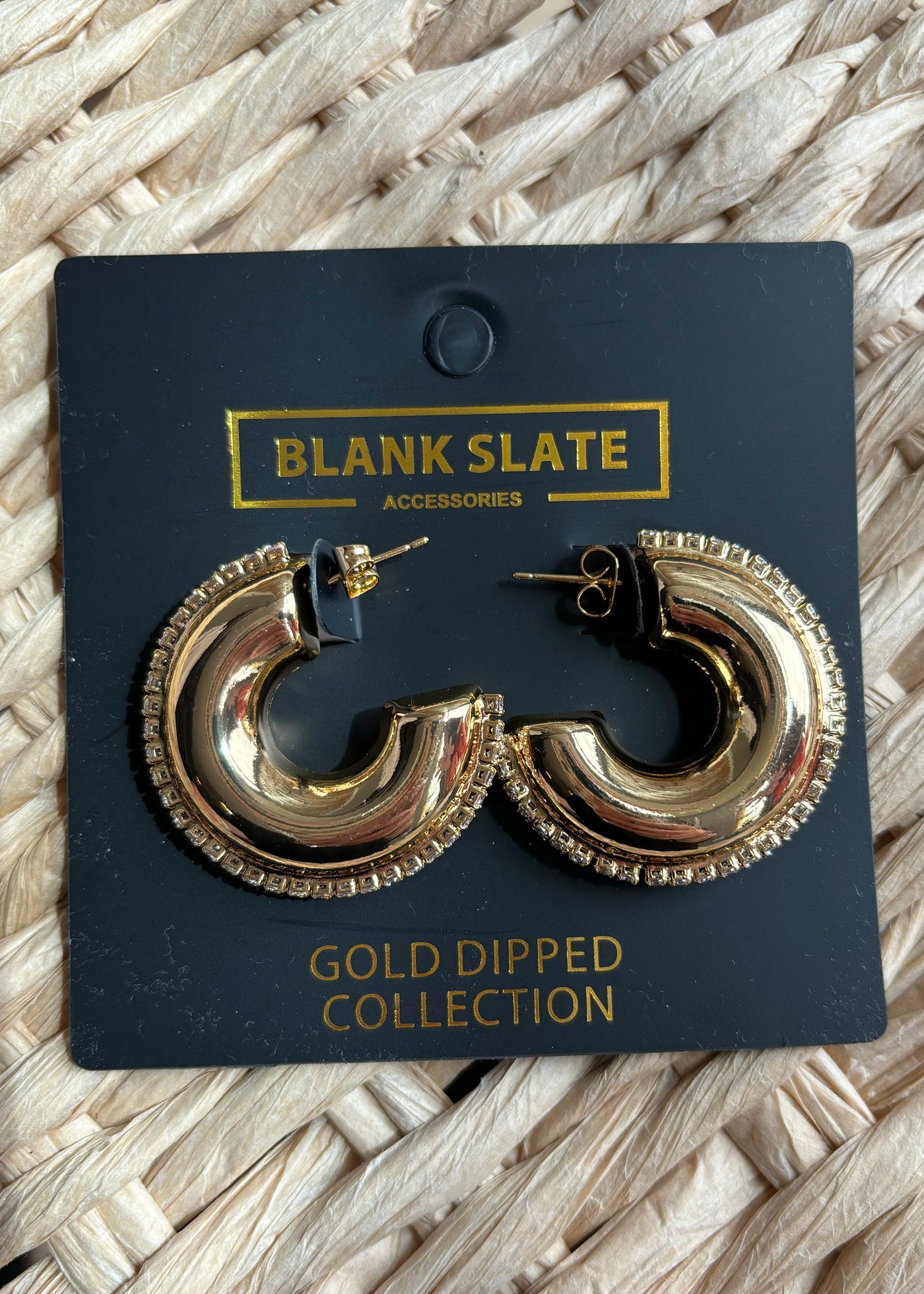 Wide Round Gold Hoop Earrings