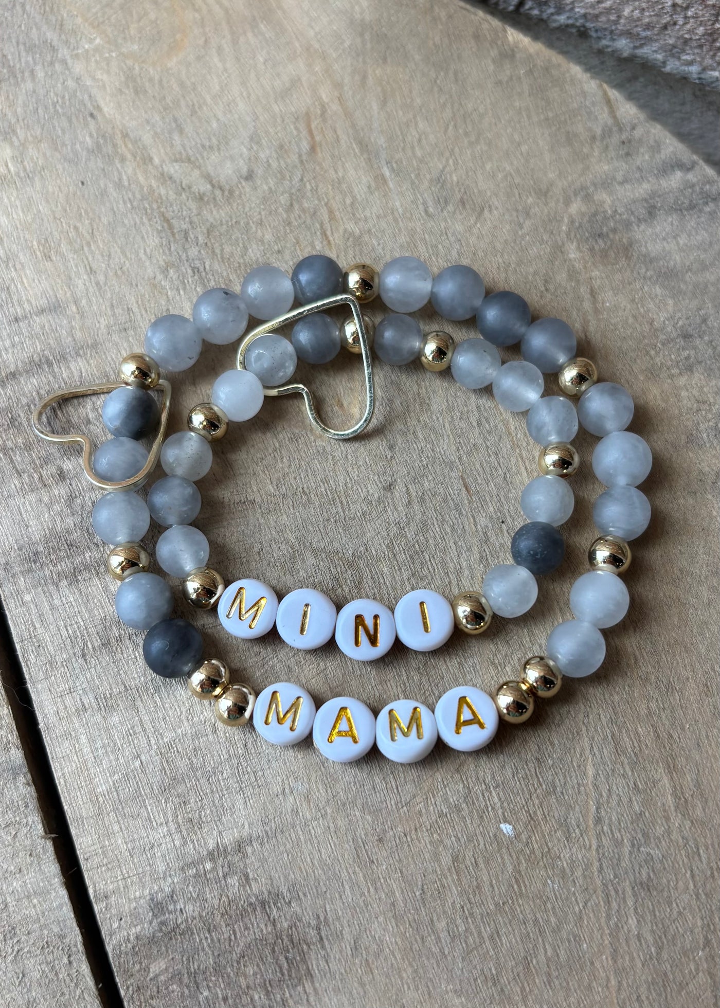 Mama & Mini Matching Bracelet- Black/Grey