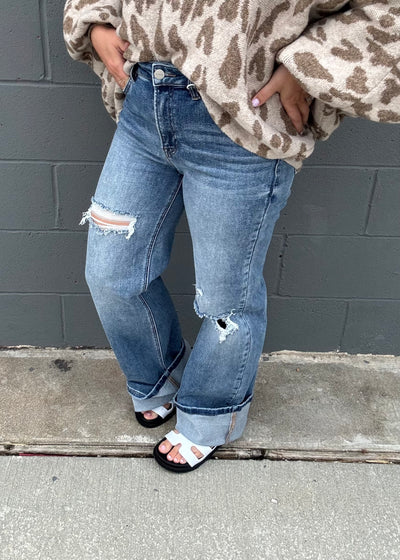 Makes Sense High Rise Distressed Denim