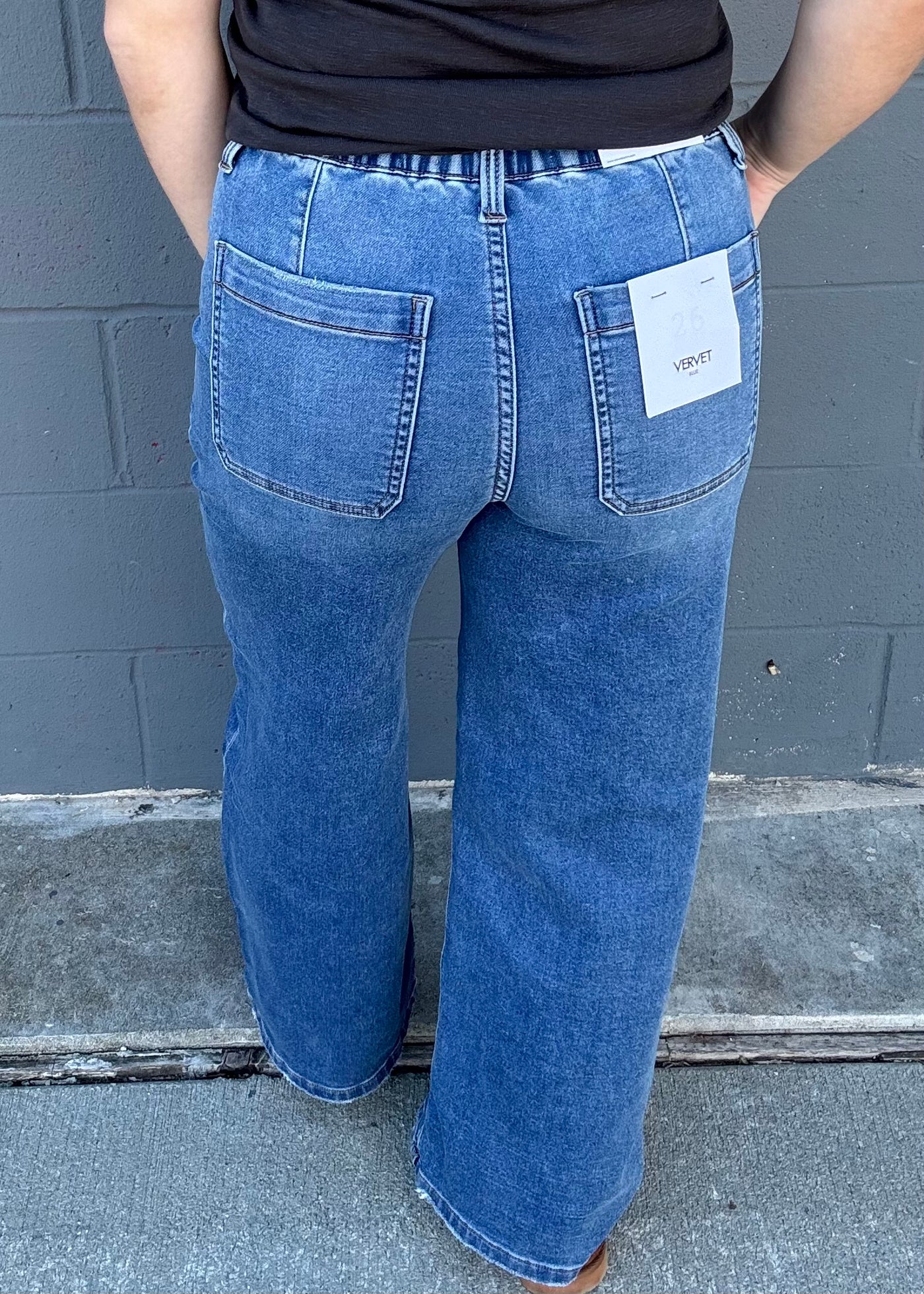 Vervet Medium Wash Wide Leg Denim