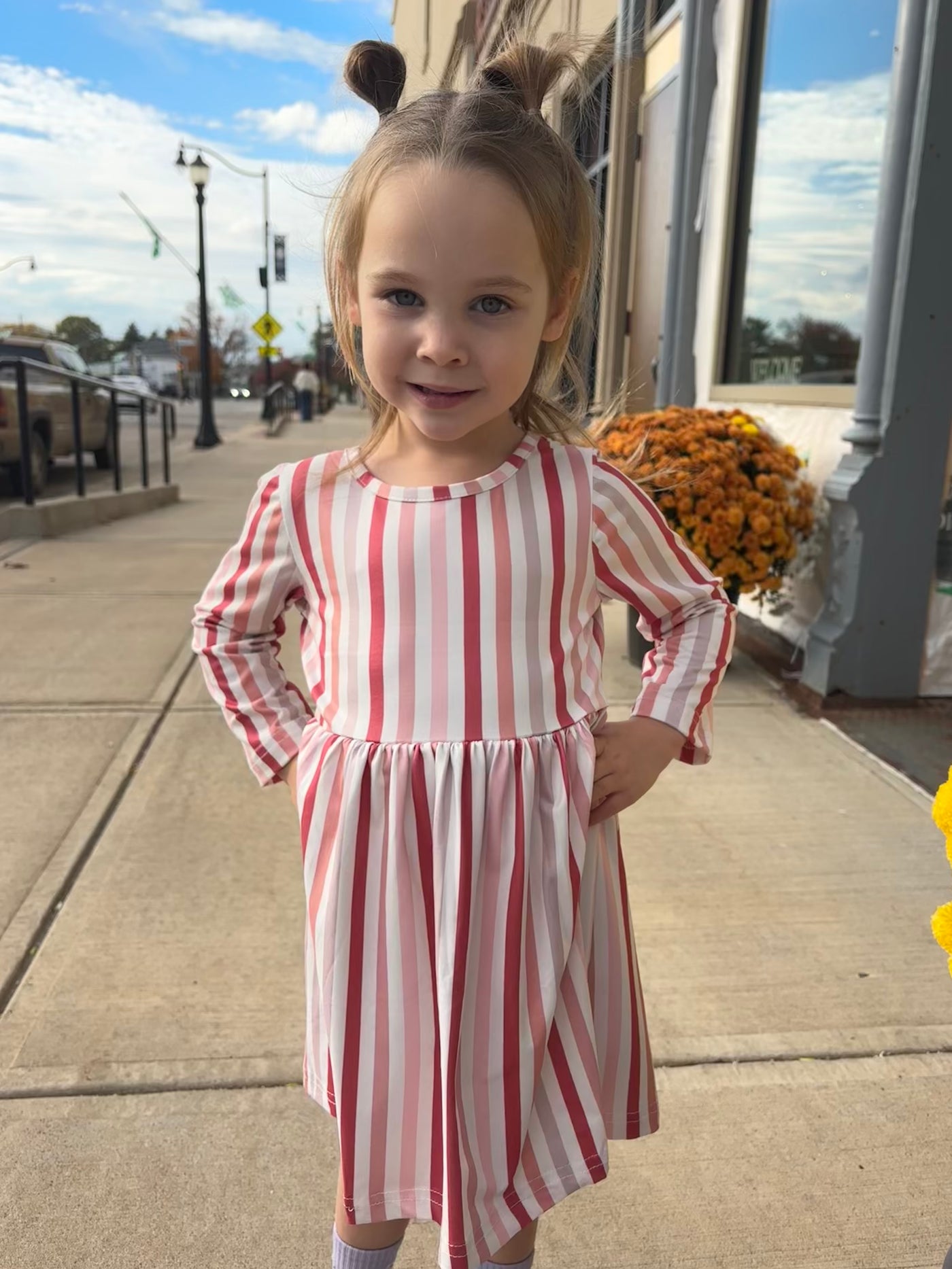 Christmas Stripe Dress- KIDS