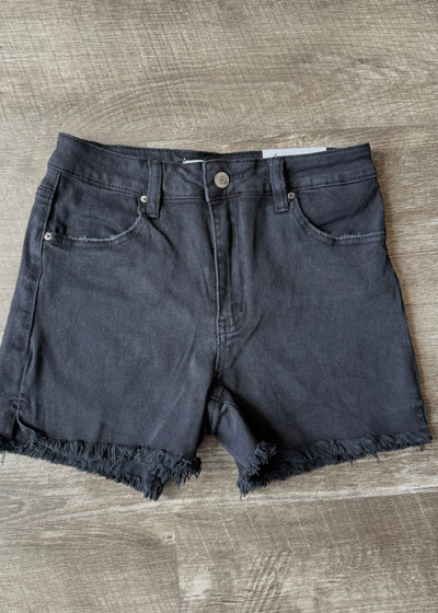 Unique Touch Black Denim Shorts