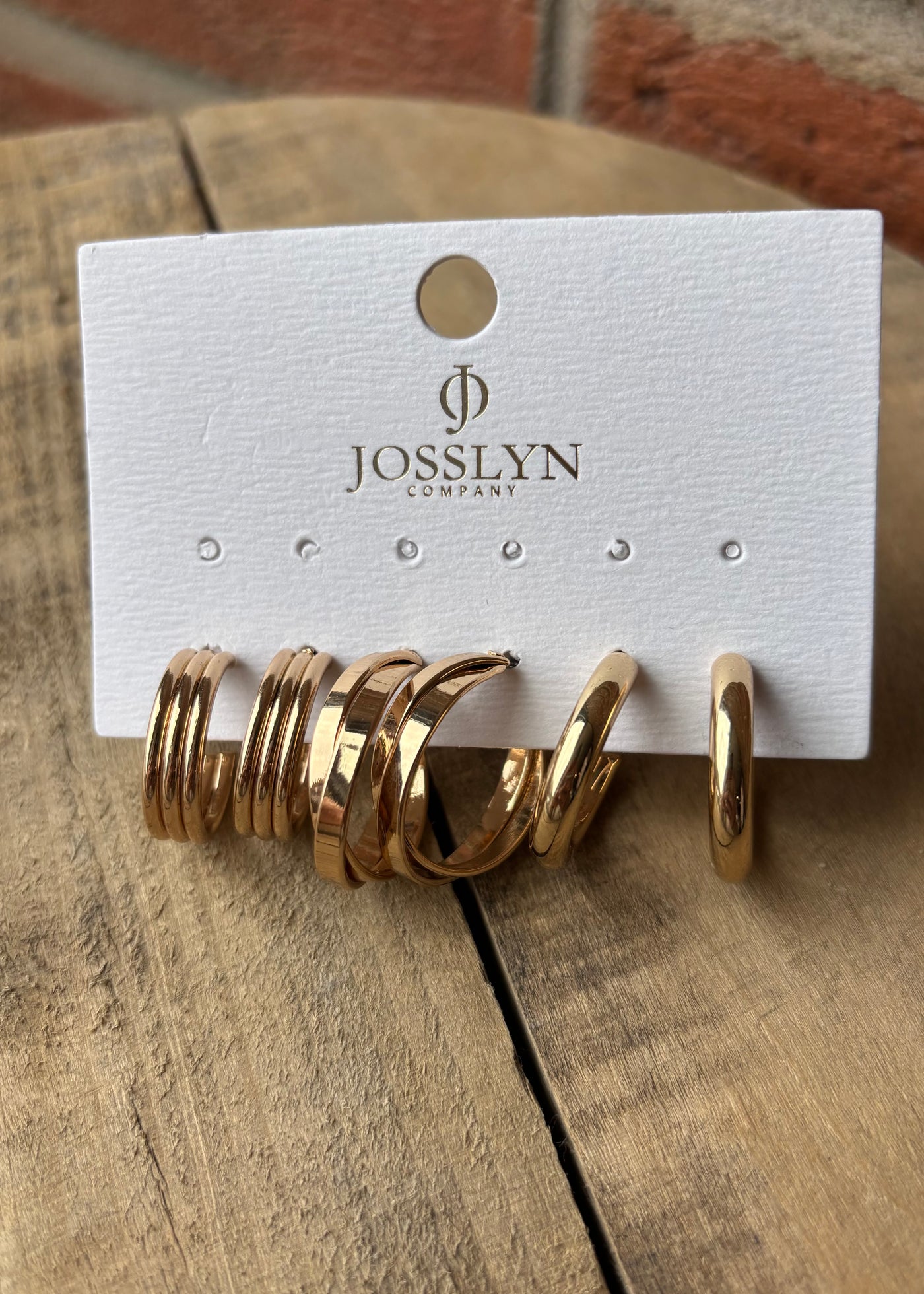 Gold 3 Pack Hoop Earrings