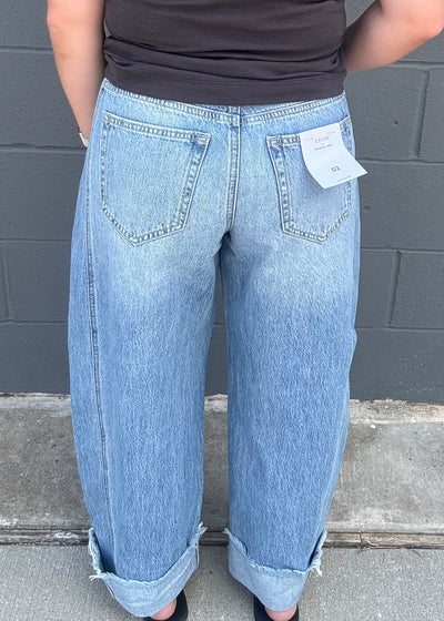 Take it All In Barrel Leg Jeans