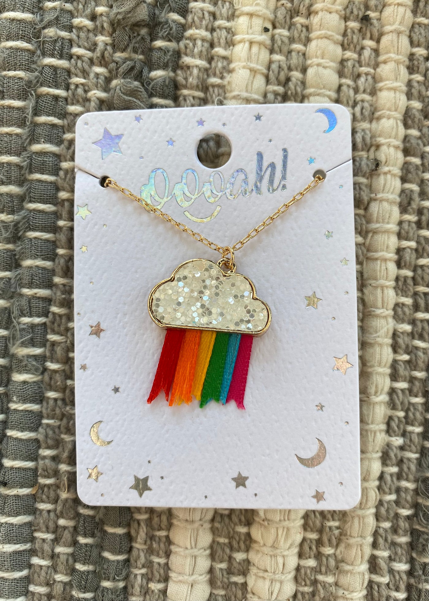 Cloud & Rainbow Pendant Necklace